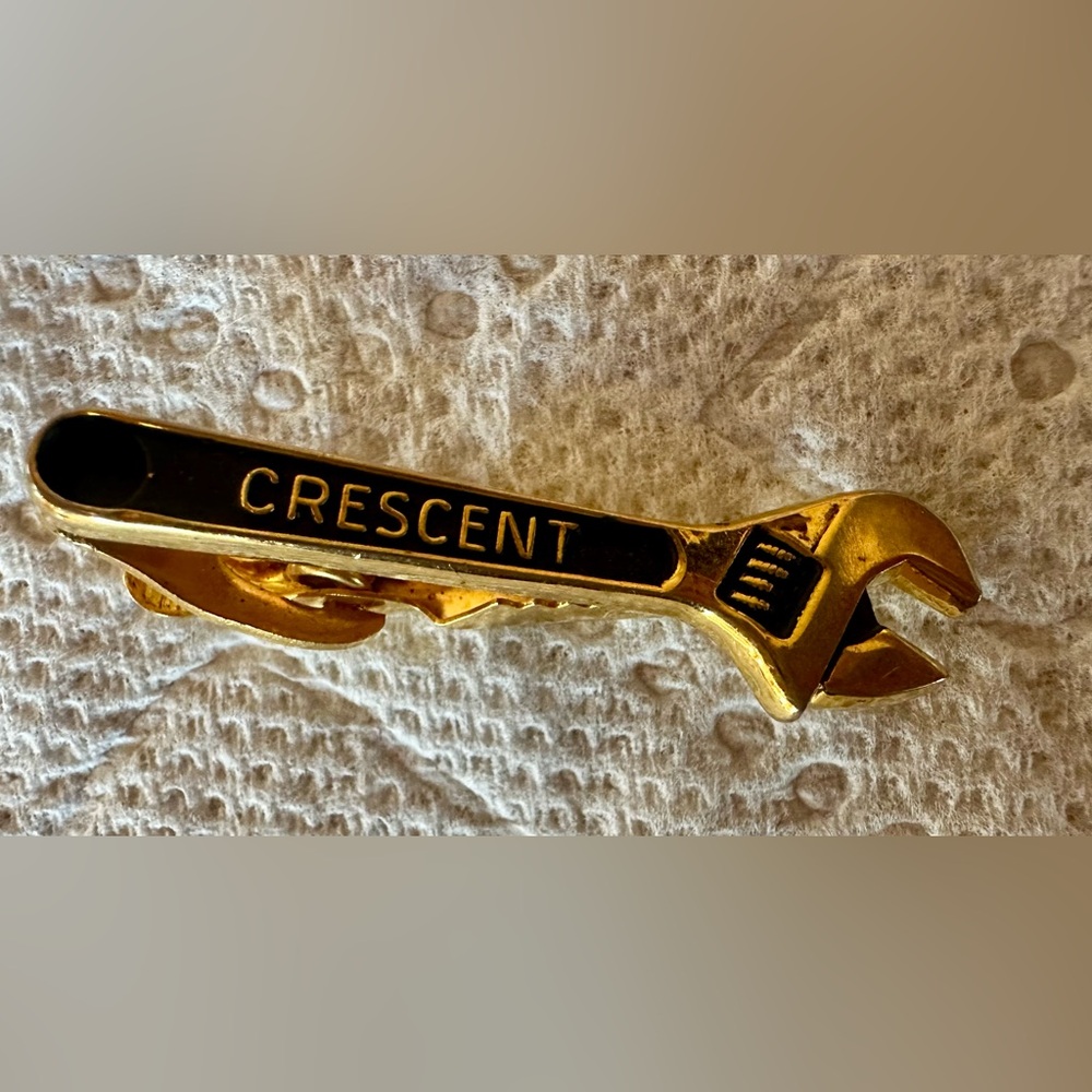 Crescent Gold and Black Mini Wrench Keychain